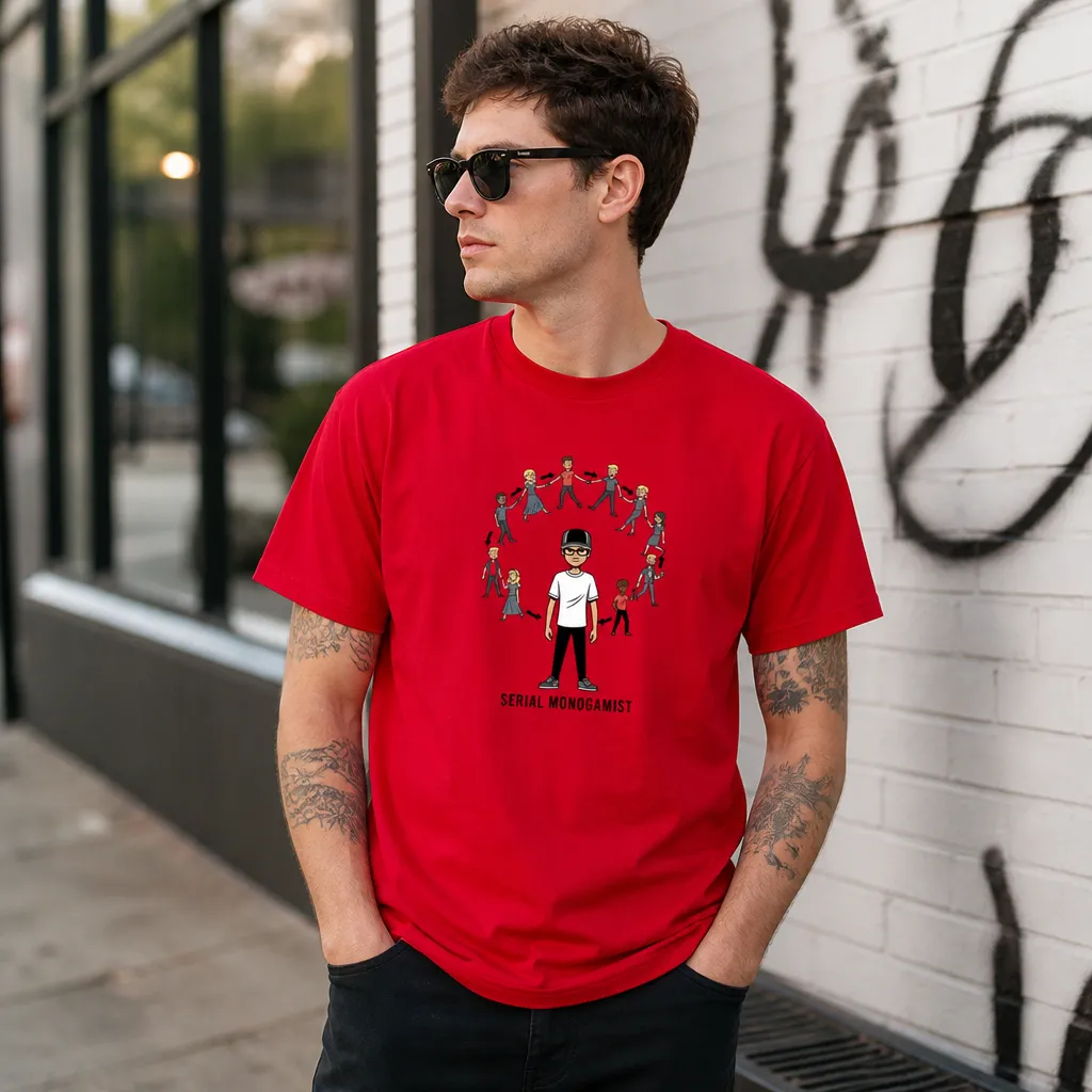 Model wearing Serial Monogamist Tee T-Shirt T-Shirts in Black