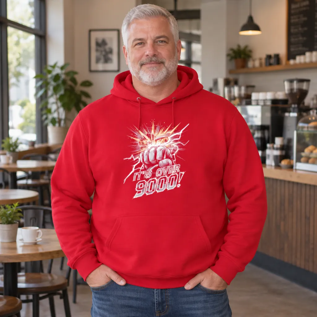 It's Over 9000! Nostalgia Meme Hoodie