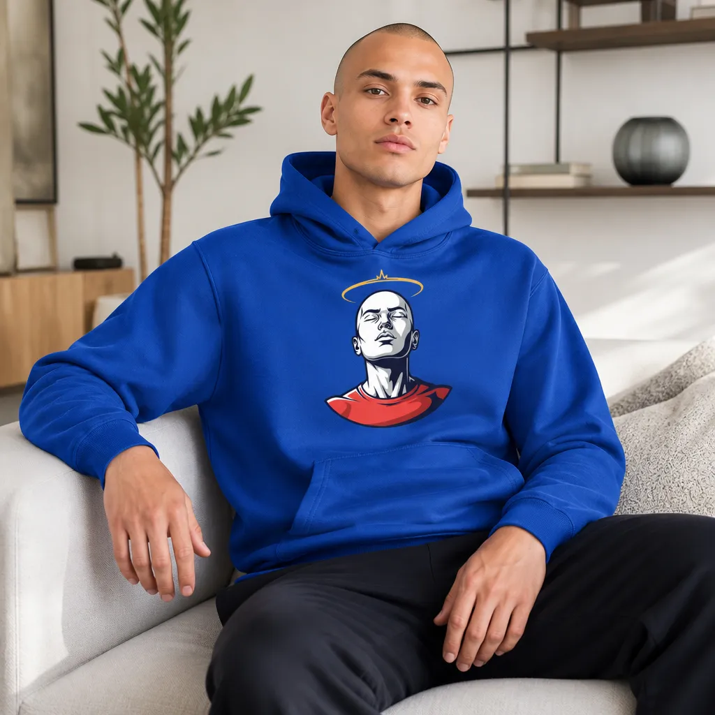 Model wearing Bald & Majestic Power Move Hoodie Hoodies in Black