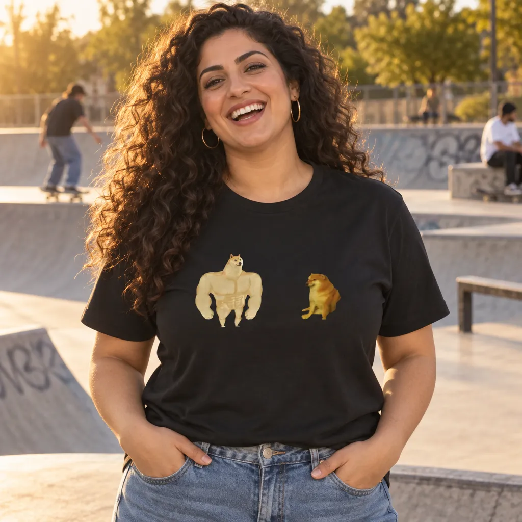 Strong Dog vs. Small Dog Meme Tee