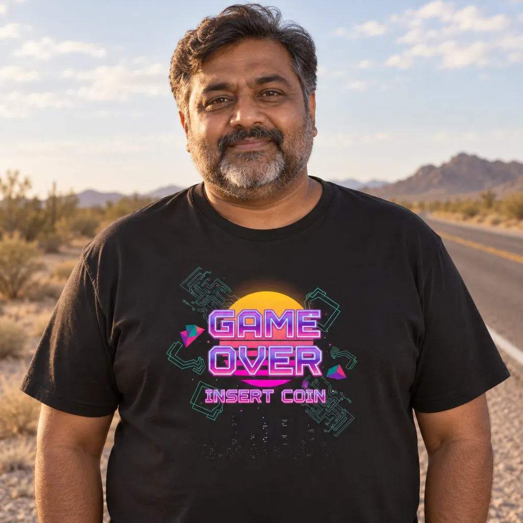 Retro Arcade Cyberpunk Gaming Tee
