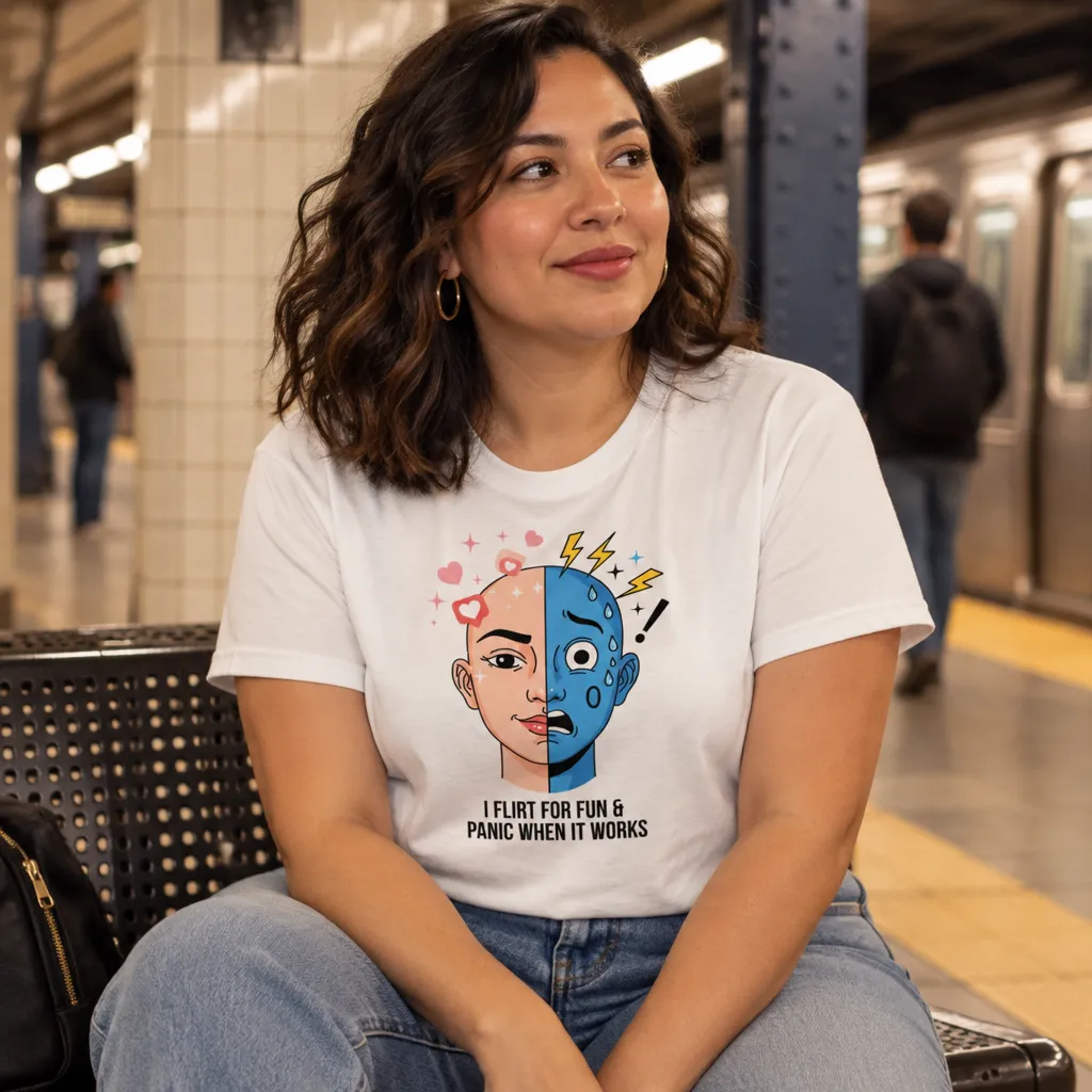 I Flirt For Fun & Panic When It Works T-Shirt