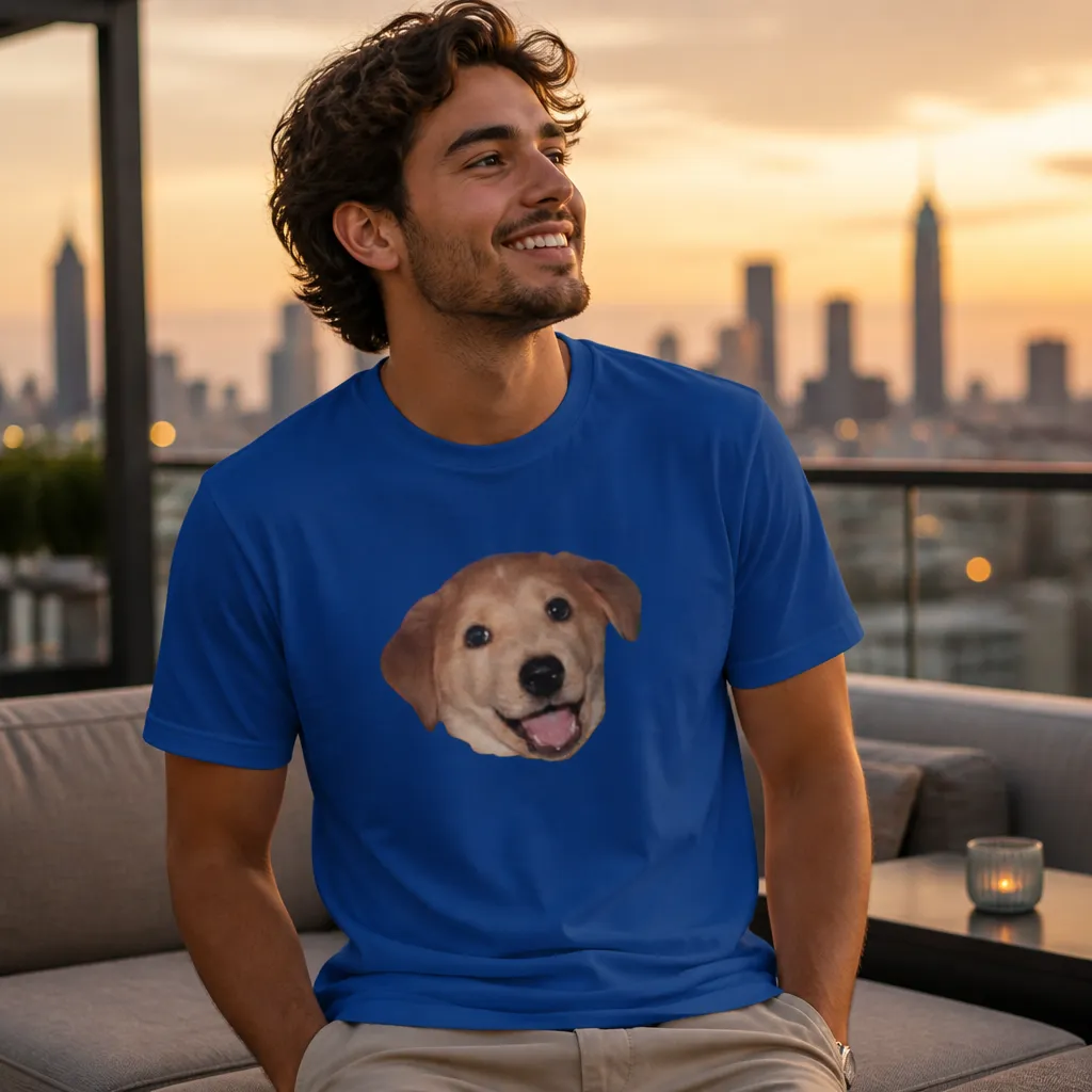 Model wearing Advice Dog Meme T-Shirt: Original Wisdom T-Shirts in Black