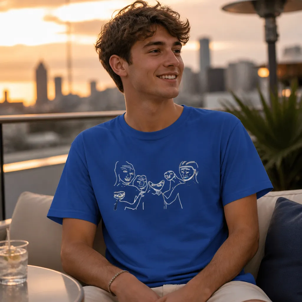 Model wearing Brainlet T-Shirt T-Shirts in White
