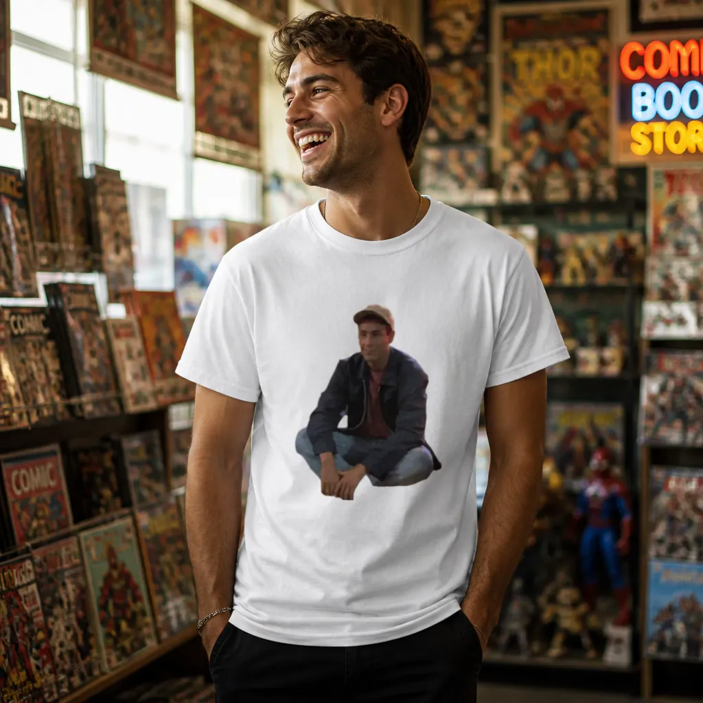 Model wearing Billy Madison First Grade Meme T-Shirt T-Shirts in White