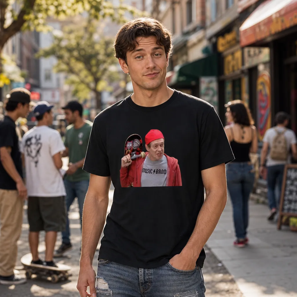 Model wearing How Do You Do, Fellow Kids? T-Shirt T-Shirts in White