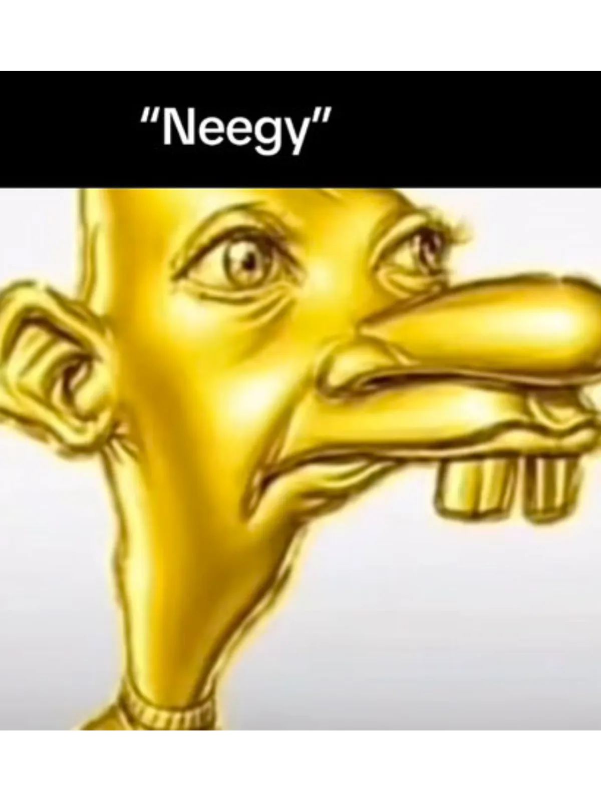 Man SYFBAU Neegy! Iconic Meme T-Shirt Graphic Print Artwork Detail
