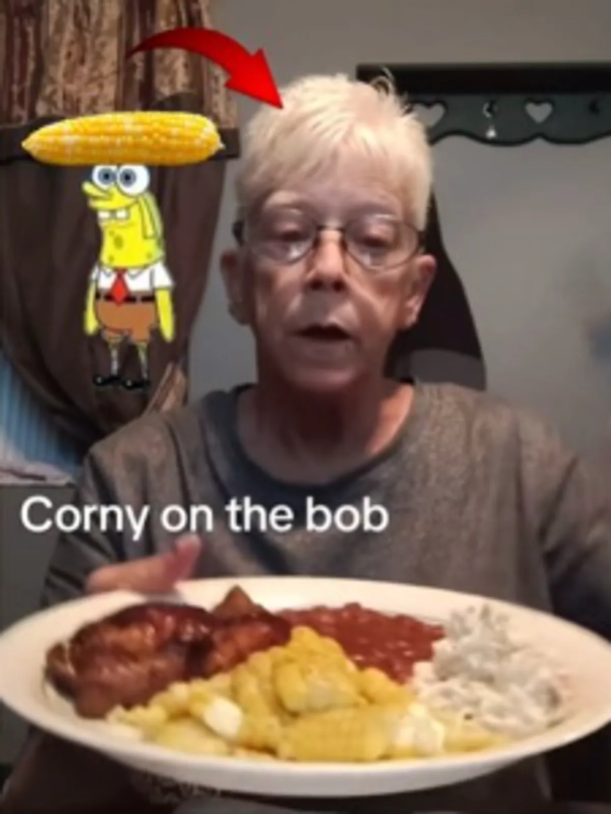 Corny On The Bob Tee - Patty Miller Meme Graphic Print Artwork Detail