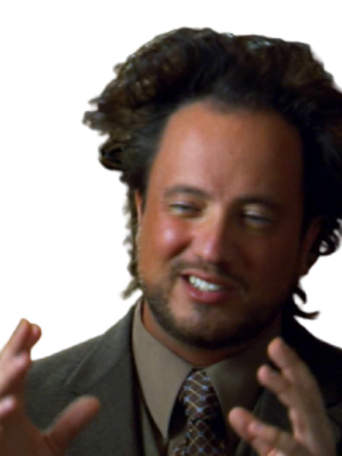 Ancient Aliens Guy T-Shirt Graphic Print Artwork Detail