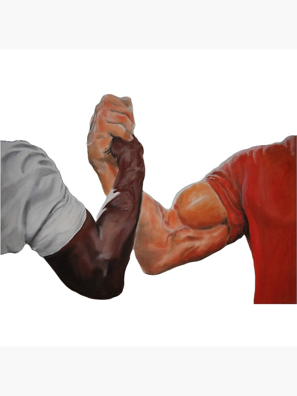 Epic Handshake T-Shirt Graphic Print Artwork Detail