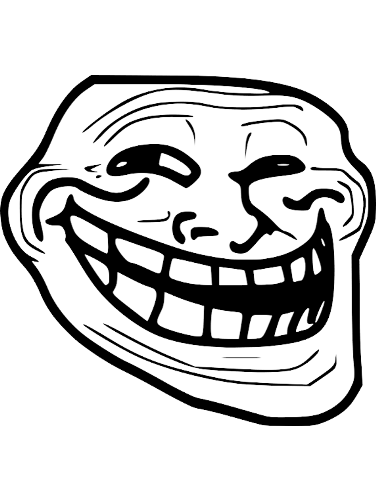 Trollface T-Shirt Graphic Print Artwork Detail