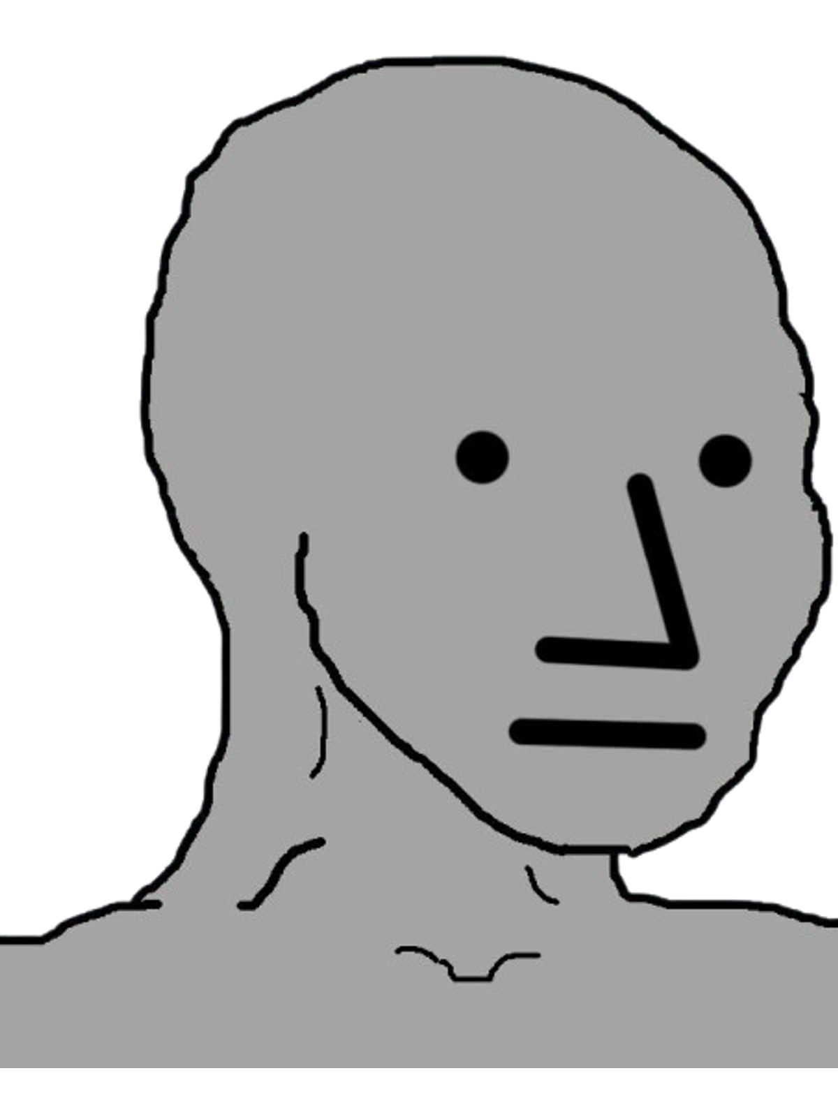 NPC Wojak T-Shirt Graphic Print Artwork Detail