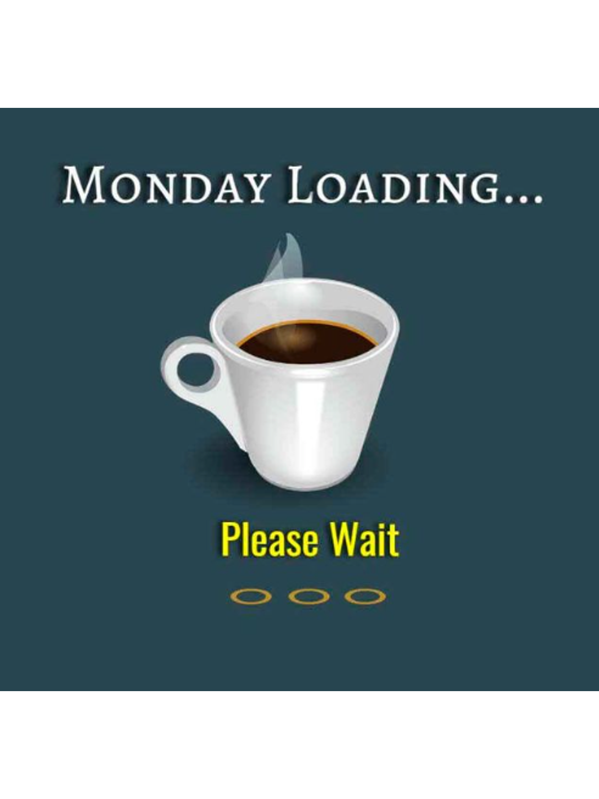 Loading... Please Wait. (It's Monday.) T-Shirt Graphic Print Artwork Detail