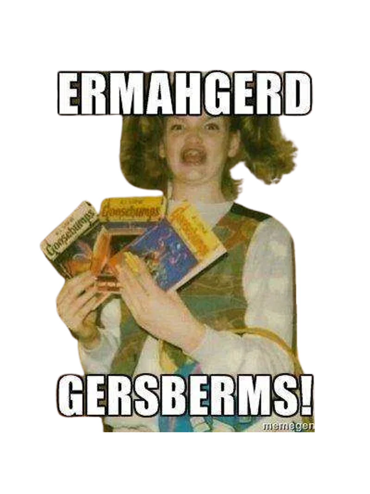 Ermahgerd Girl T-Shirt Graphic Print Artwork Detail