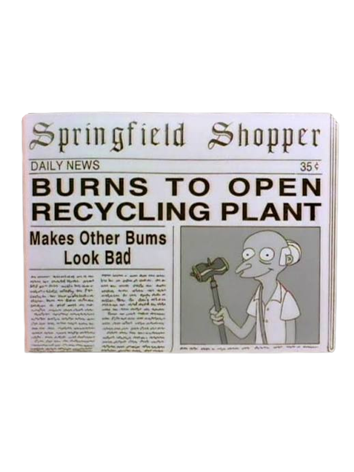 Animated Sitcom News Tee Graphic Print Artwork Detail
