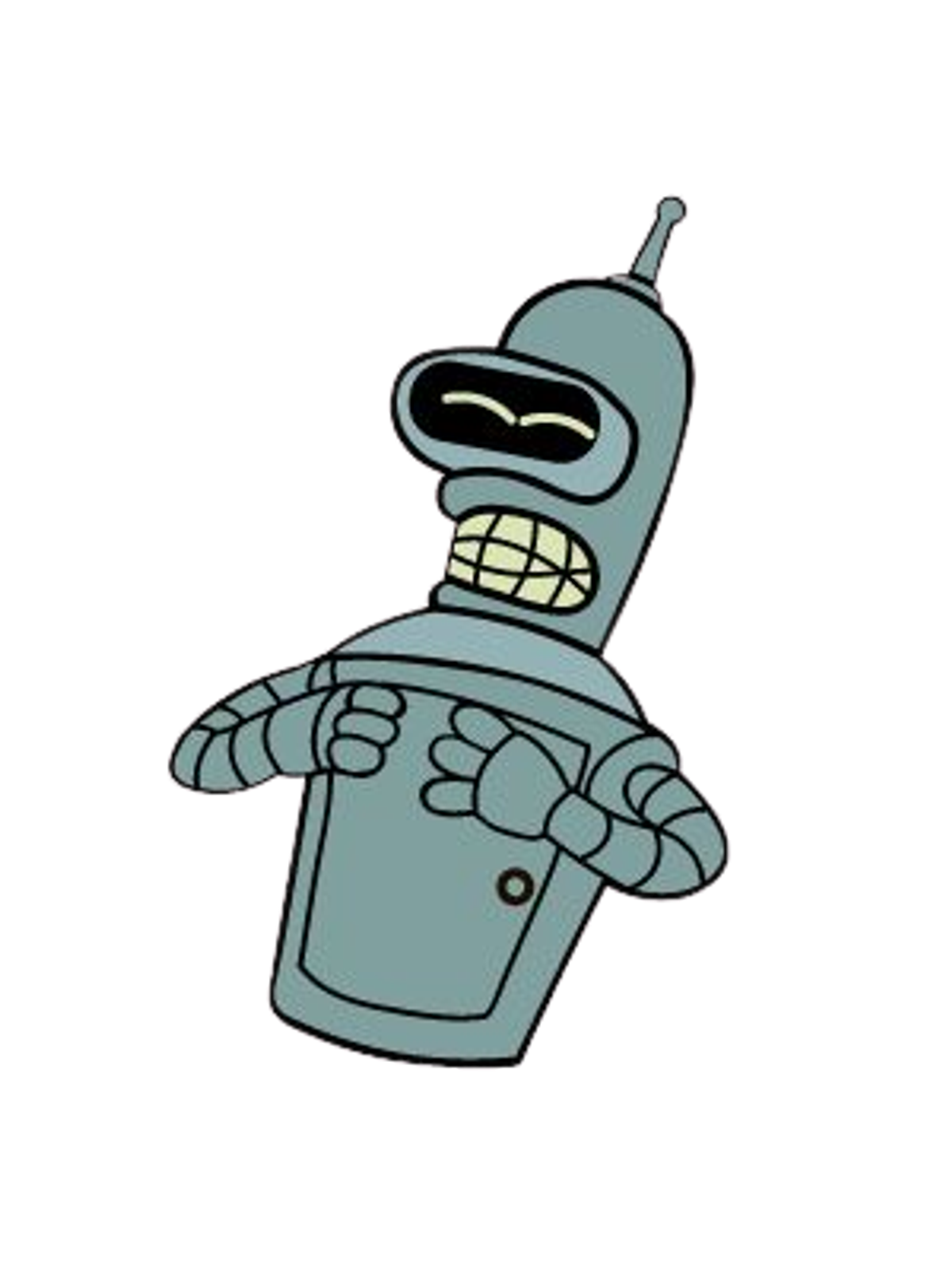 Bender Laughing T-Shirt Graphic Print Artwork Detail