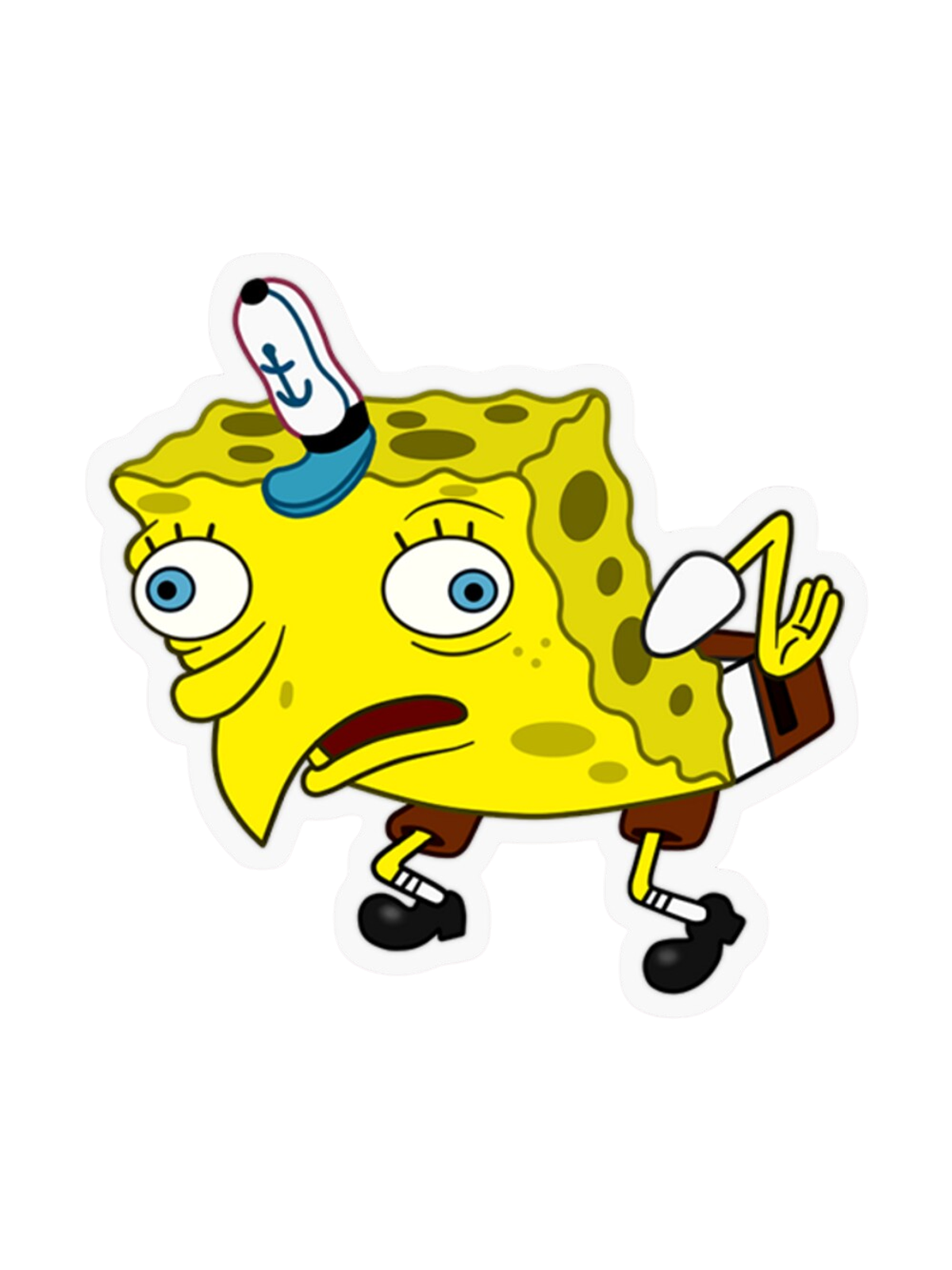 SpongeBob Chicken T-Shirt Graphic Print Artwork Detail