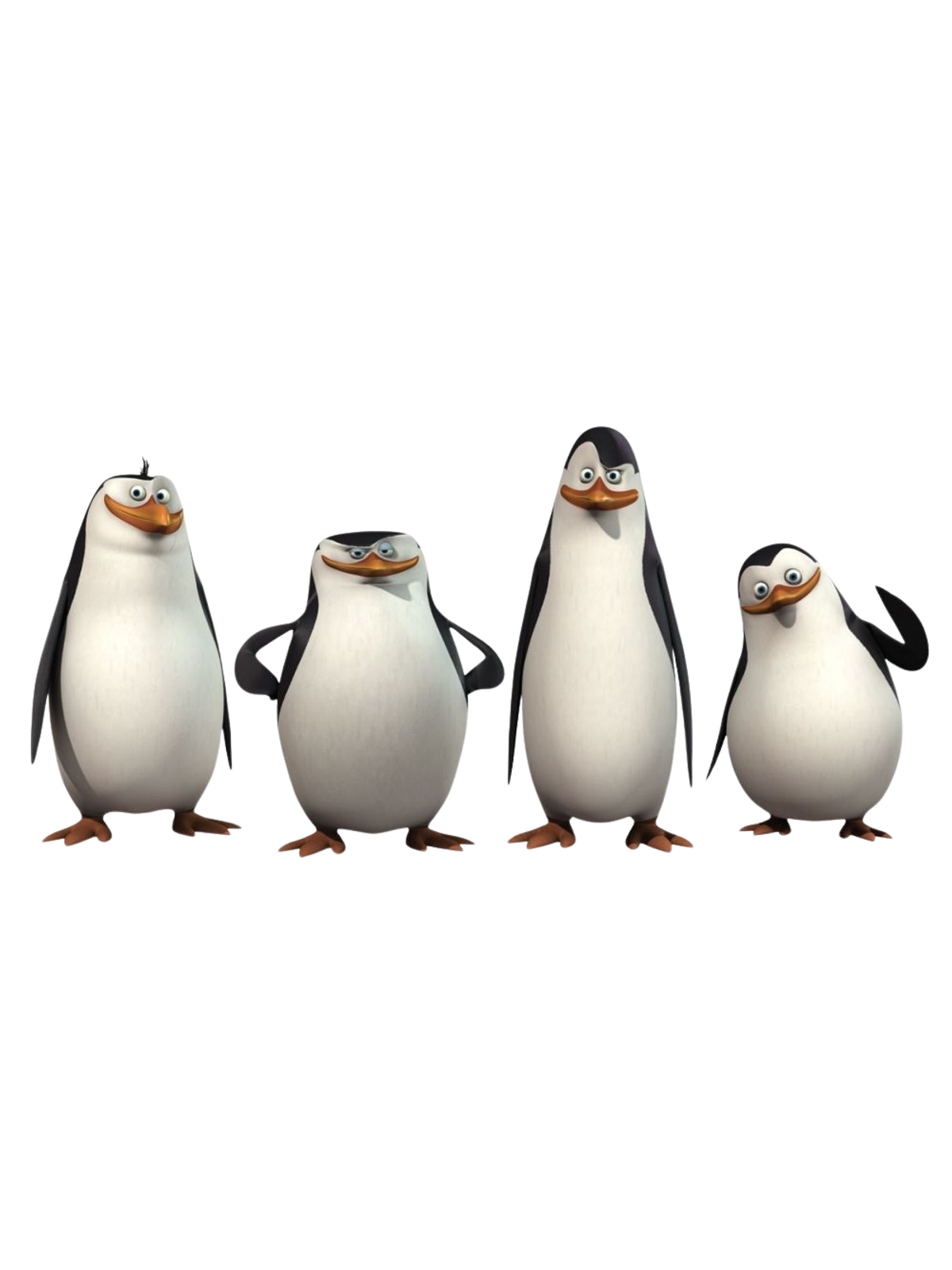 Penguin of Madagascar Smile and Wave T-Shirt Graphic Print Artwork Detail