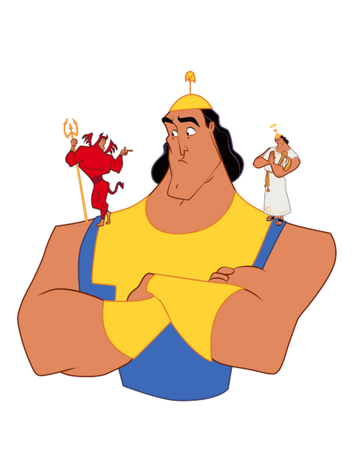 Kronk Shoulder Angel Devil T-Shirt Graphic Print Artwork Detail