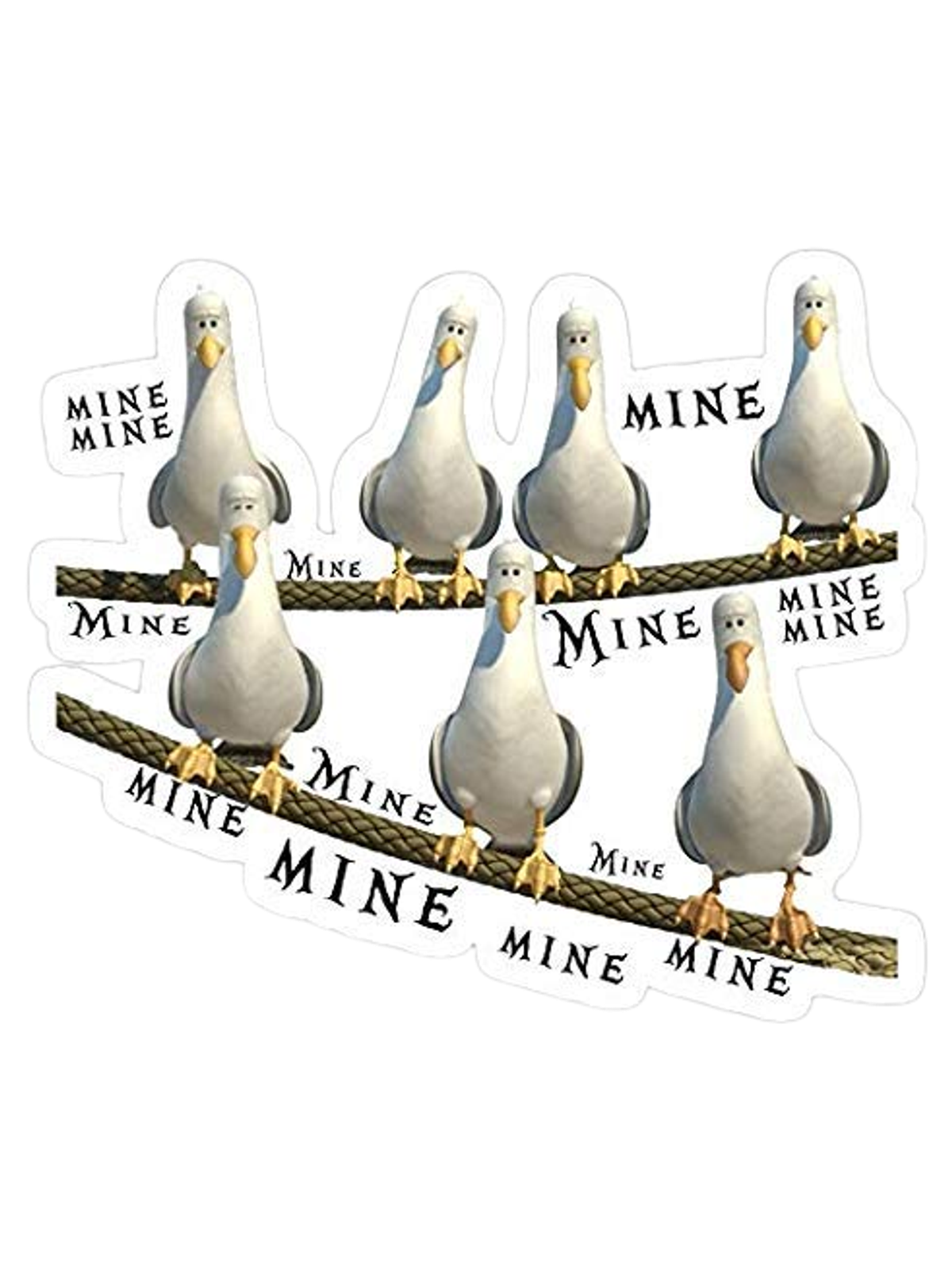 Finding Nemo Mine Mine Mine T-Shirt Graphic Print Artwork Detail