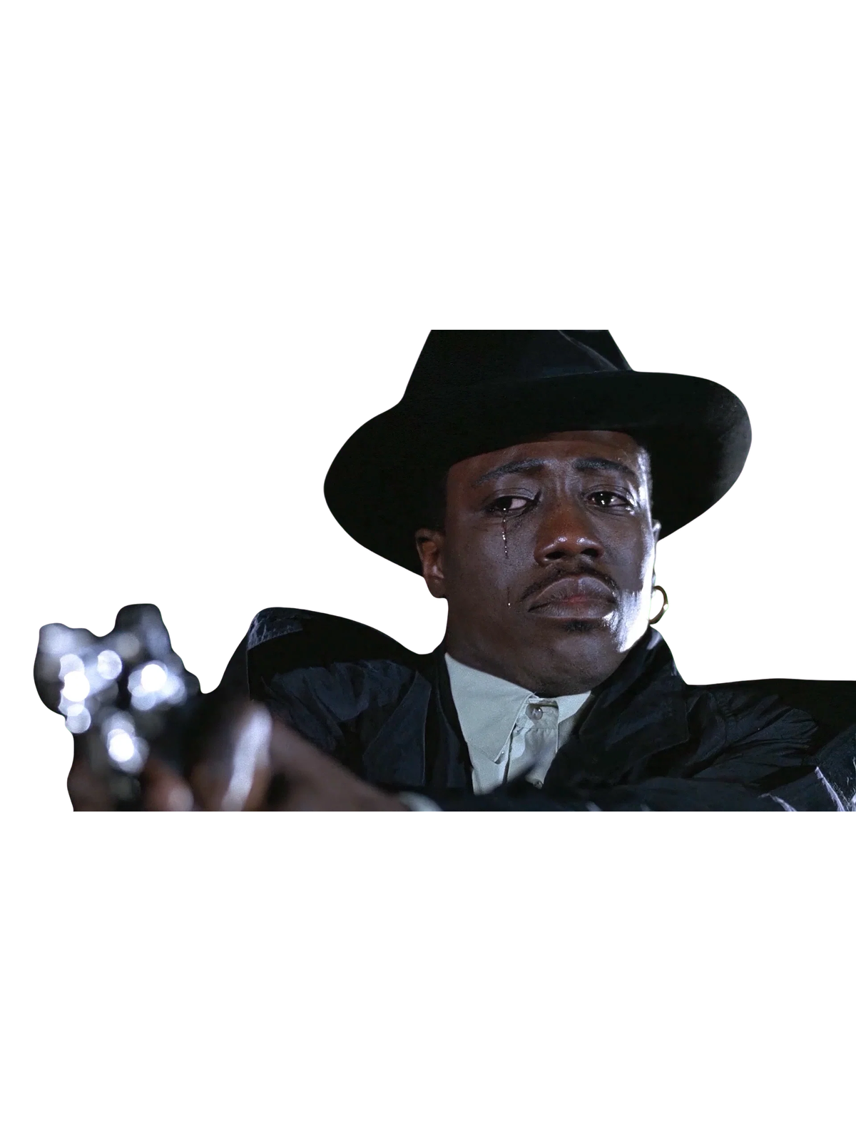 Crying Wesley Snipes T-Shirt Graphic Print Artwork Detail