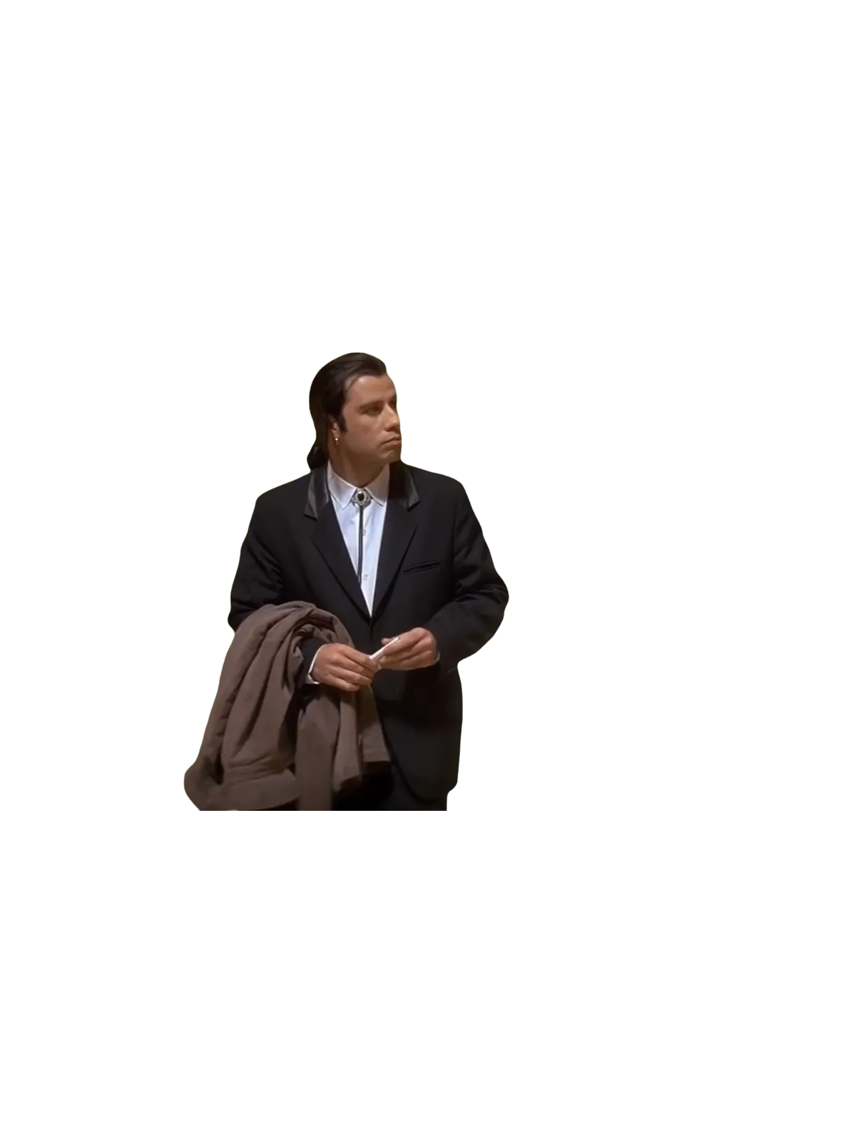 John Travolta Looking Around T-Shirt Graphic Print Artwork Detail