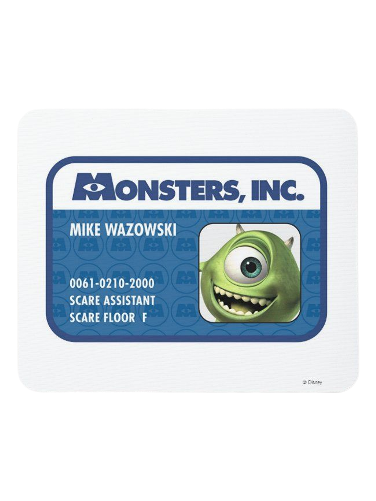 Mike Wazowski ID Card T-Shirt Graphic Print Artwork Detail