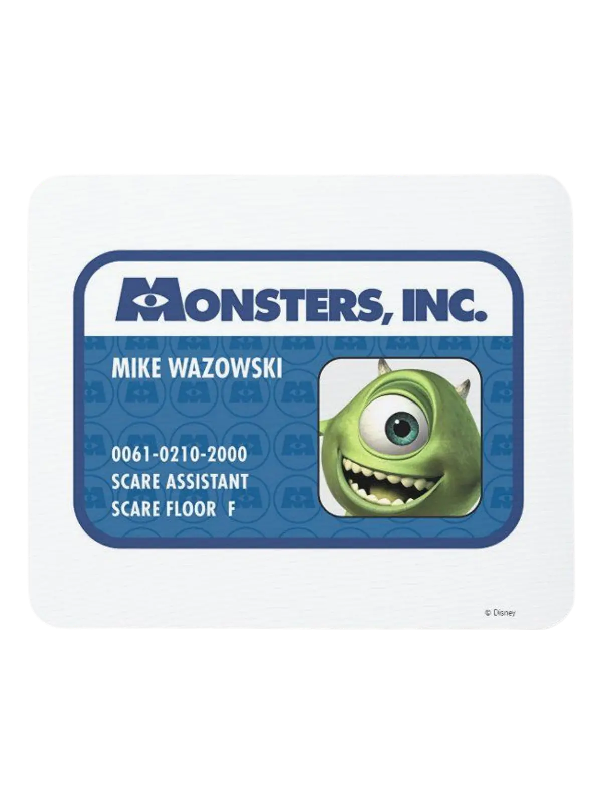 Mike Wazowski ID Card T-Shirt Graphic Print Artwork Detail