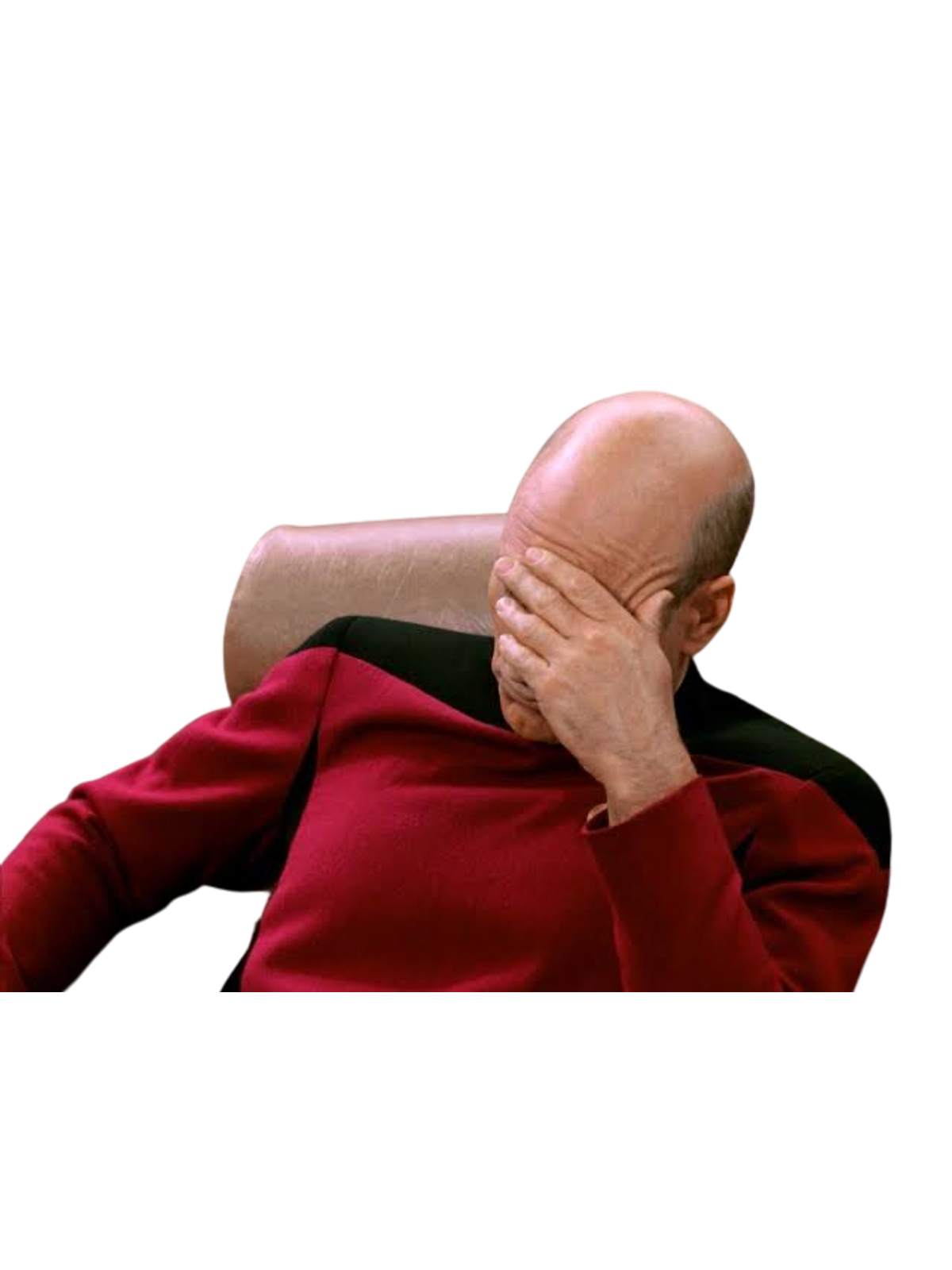 Facepalm Picard: My Mood, My Tee Graphic Print Artwork Detail