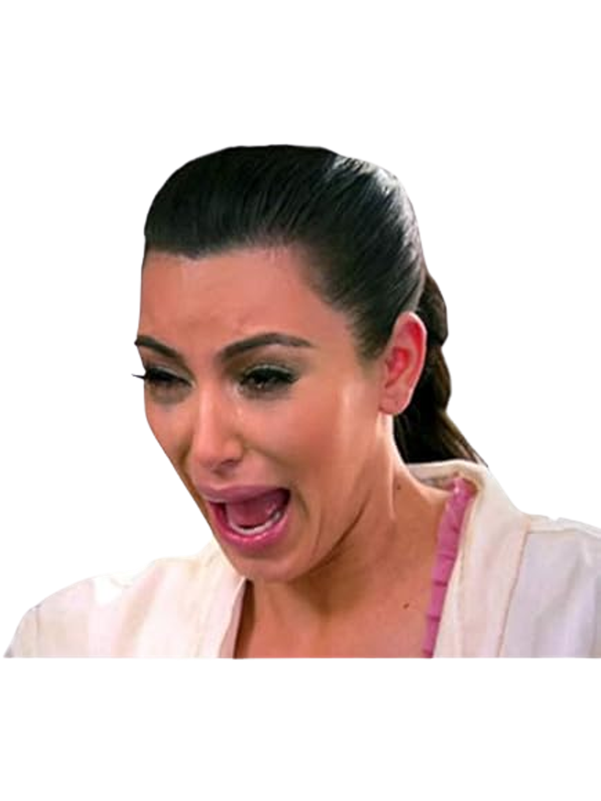 Crying Kim K Meme Tee | Iconic Moment Graphic Print Artwork Detail