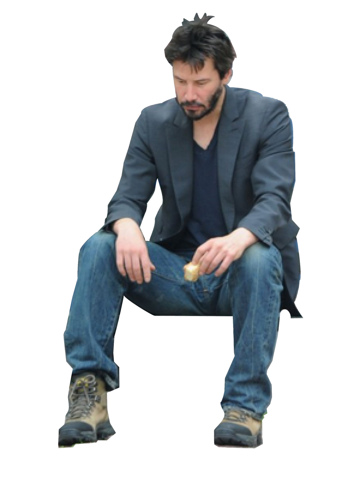 Sad Keanu: Iconic Meme Mood Tee Graphic Print Artwork Detail