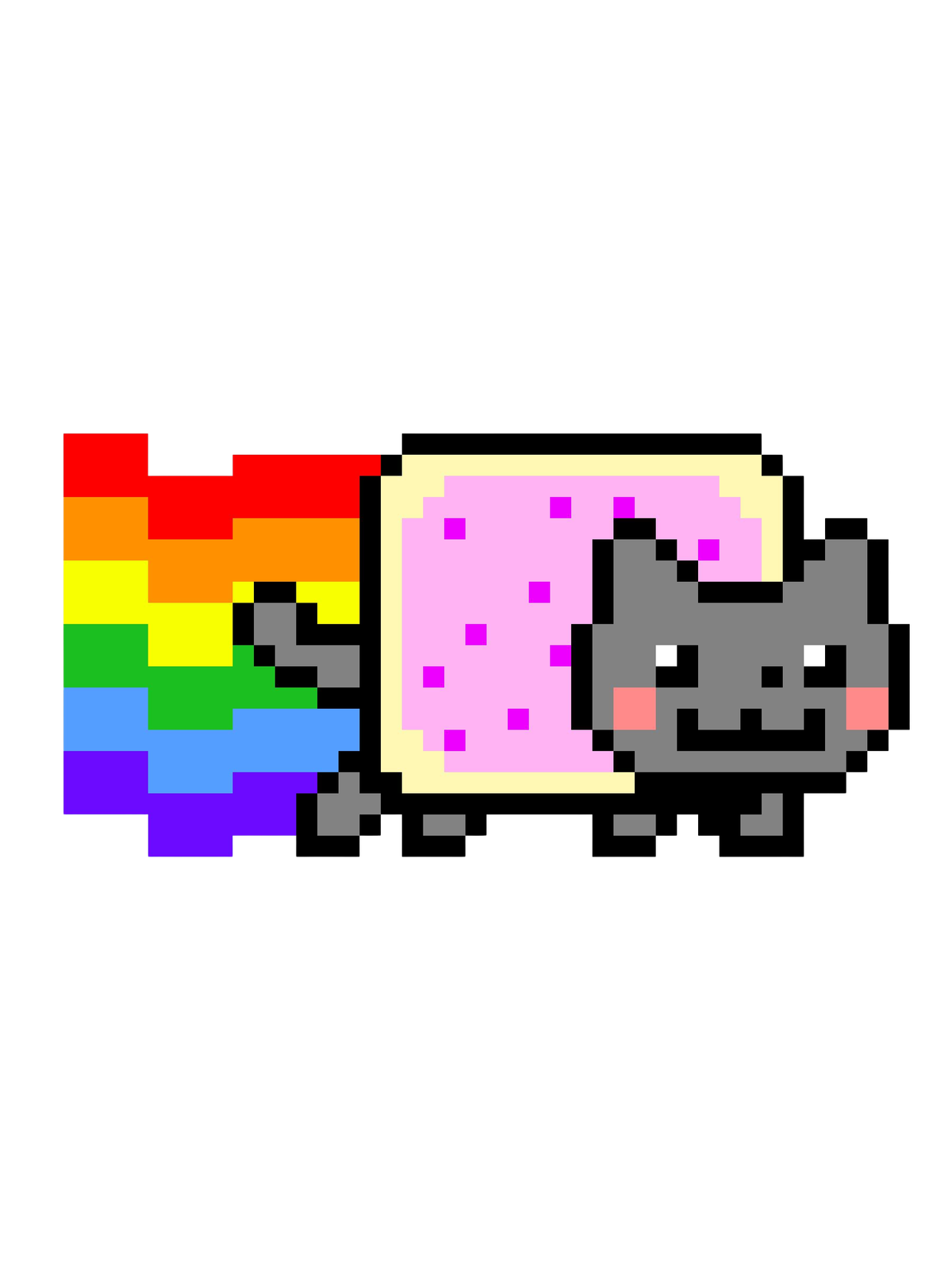 Nyan Cat Rainbow Pop-Tart Tee Graphic Print Artwork Detail
