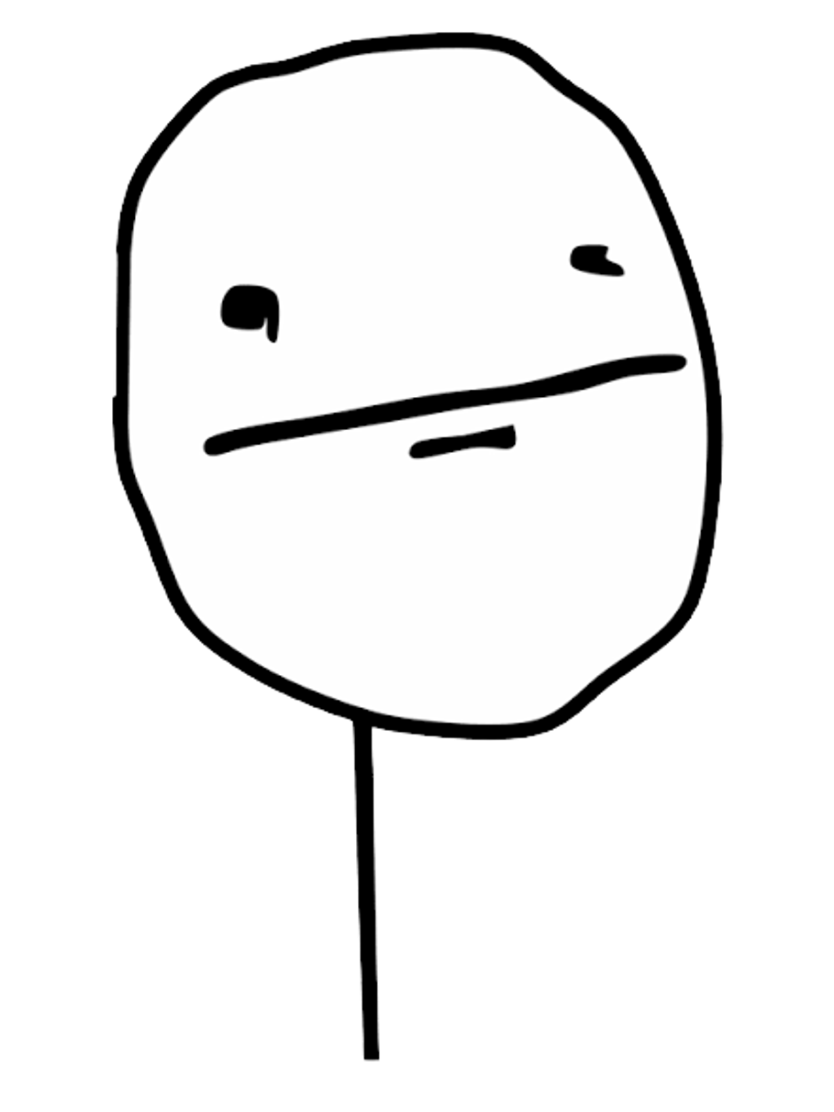Poker Face Rage Comic T-Shirt Graphic Print Artwork Detail