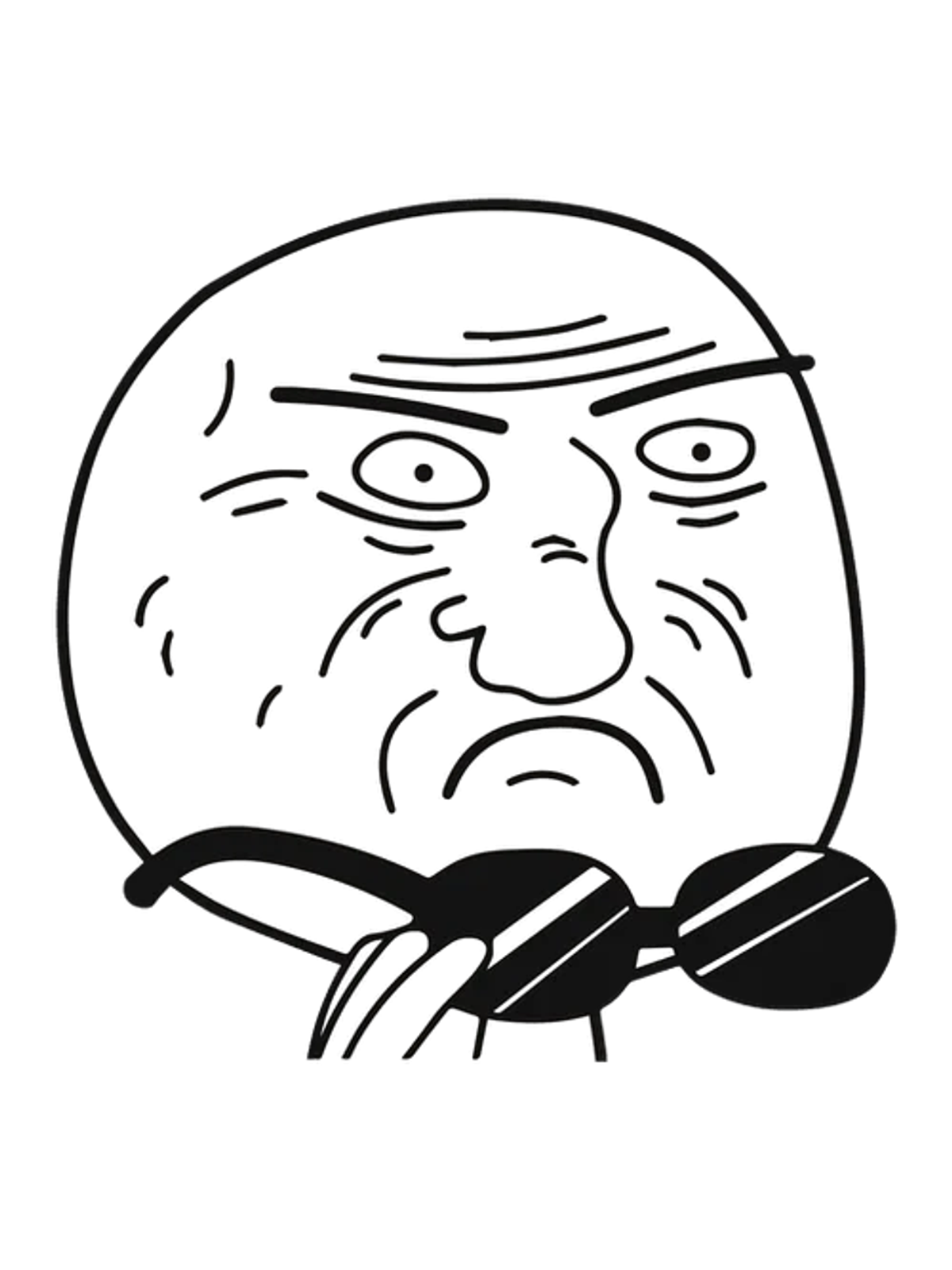 Mother of God Rage Face Meme Tee Graphic Print Artwork Detail