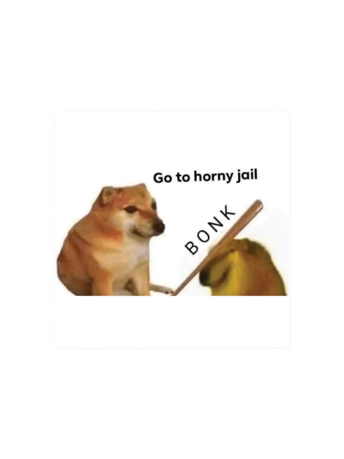 Bonk! Go To Horny Jail Meme T-Shirt Graphic Print Artwork Detail