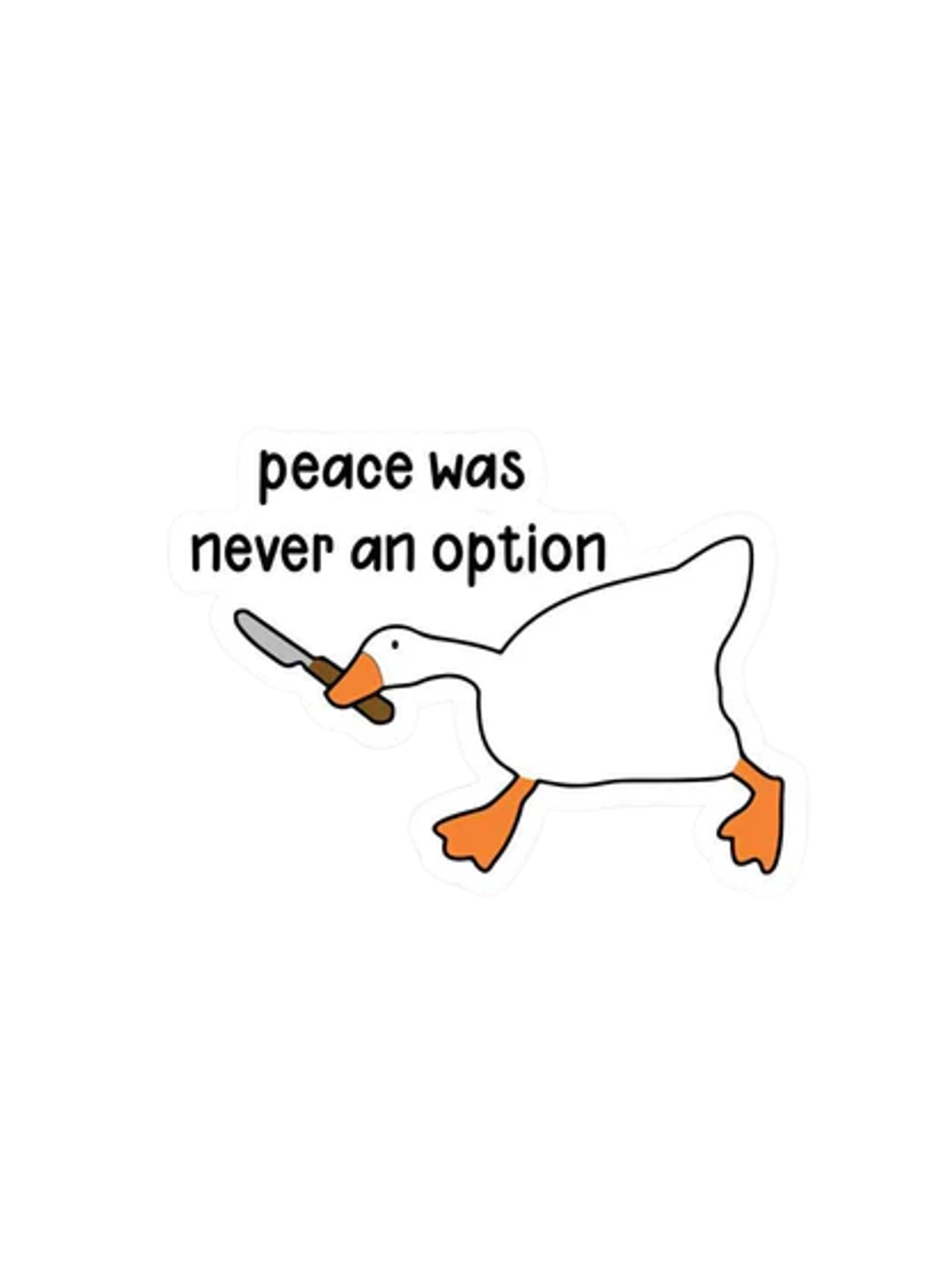 Peace Was Never an Option Meme T-Shirt Graphic Print Artwork Detail