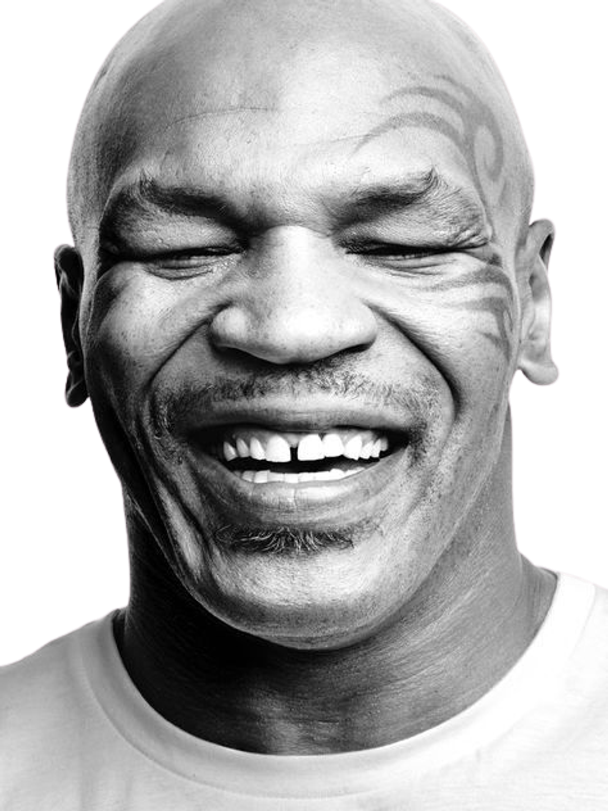 Mike Tyson Laughing Meme T-Shirt Graphic Print Artwork Detail