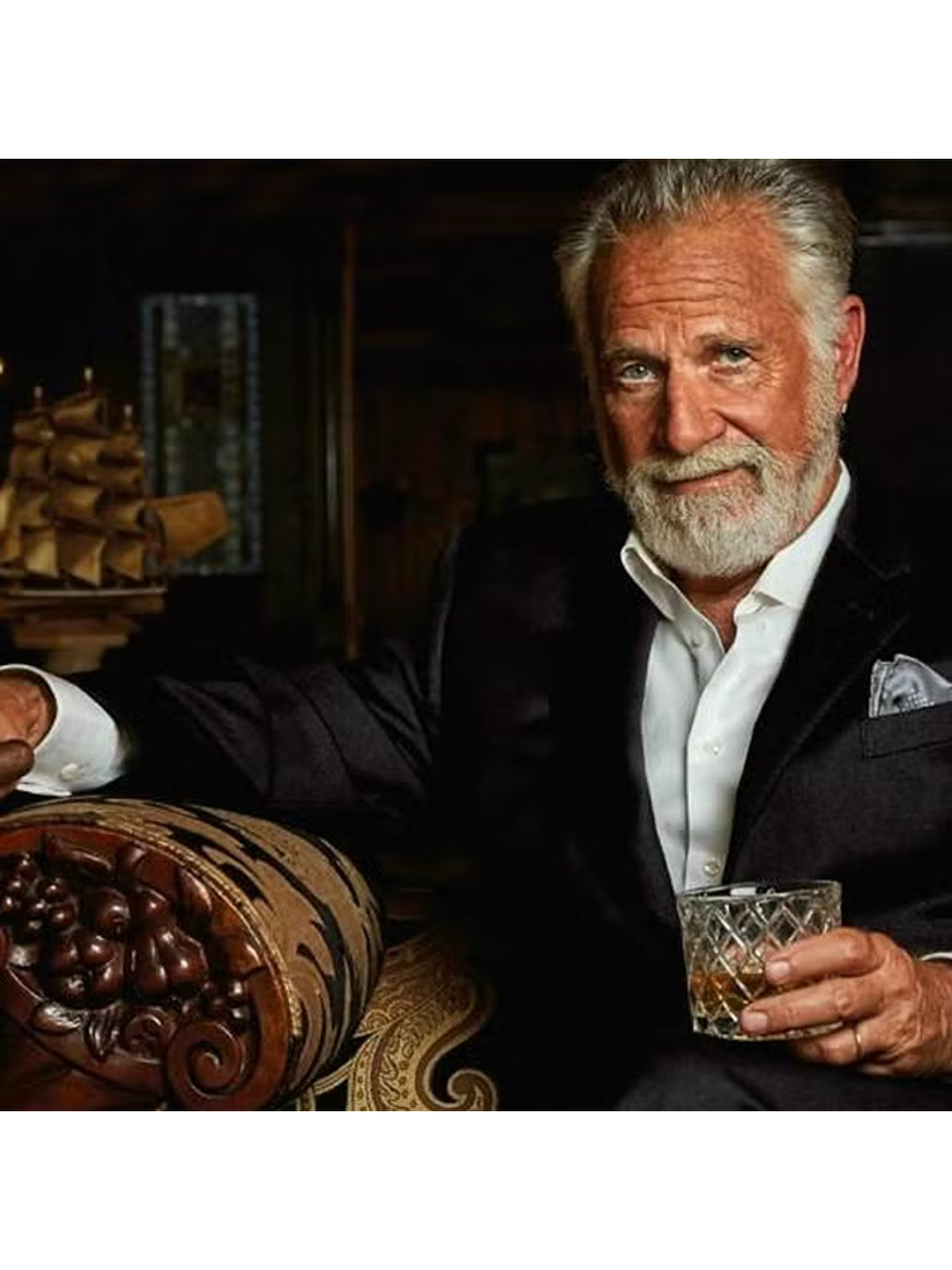 Most Interesting Man Meme Tee Graphic Print Artwork Detail