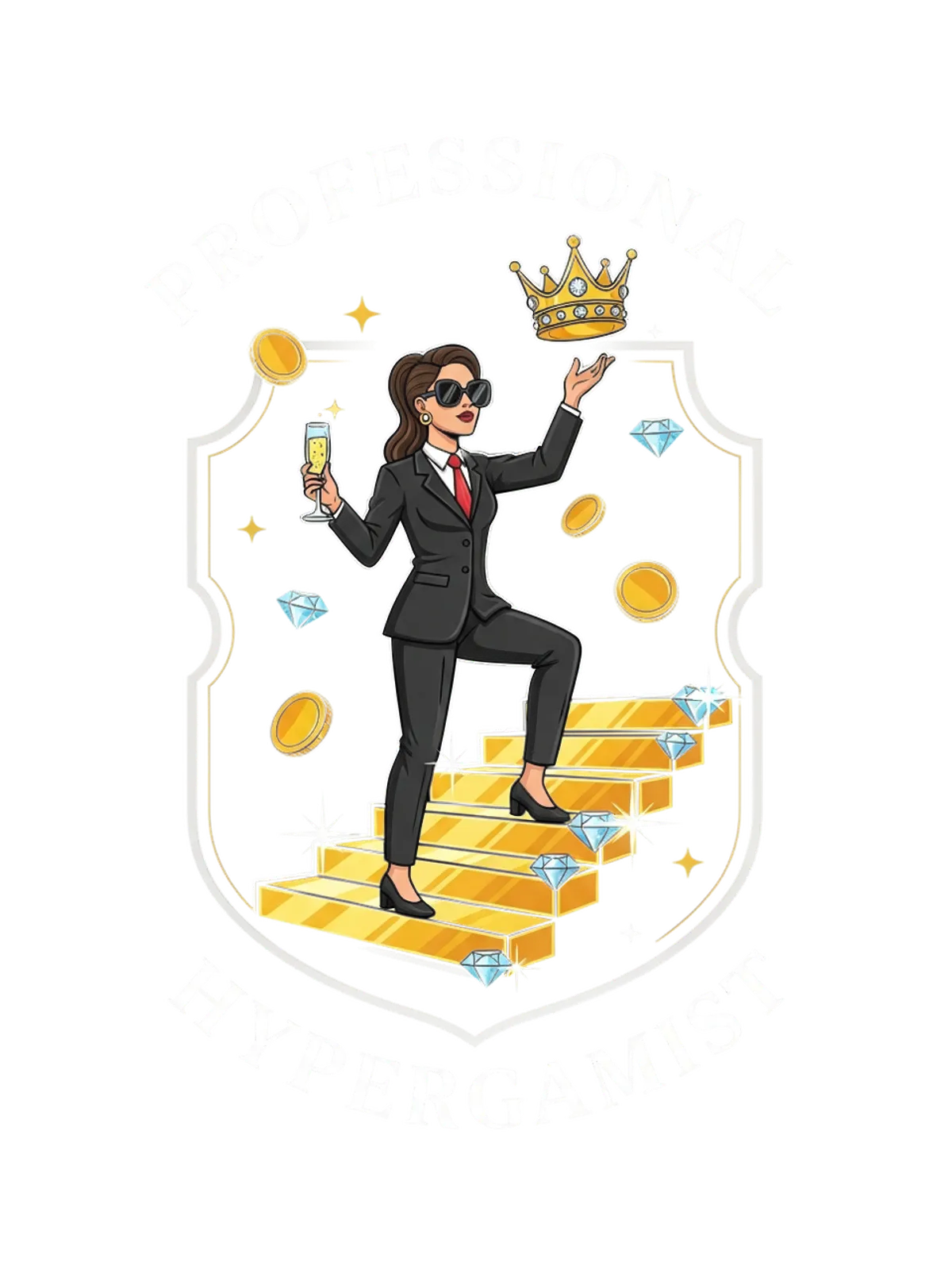 Professional Hypergamist Meme Tee Graphic Print Artwork Detail