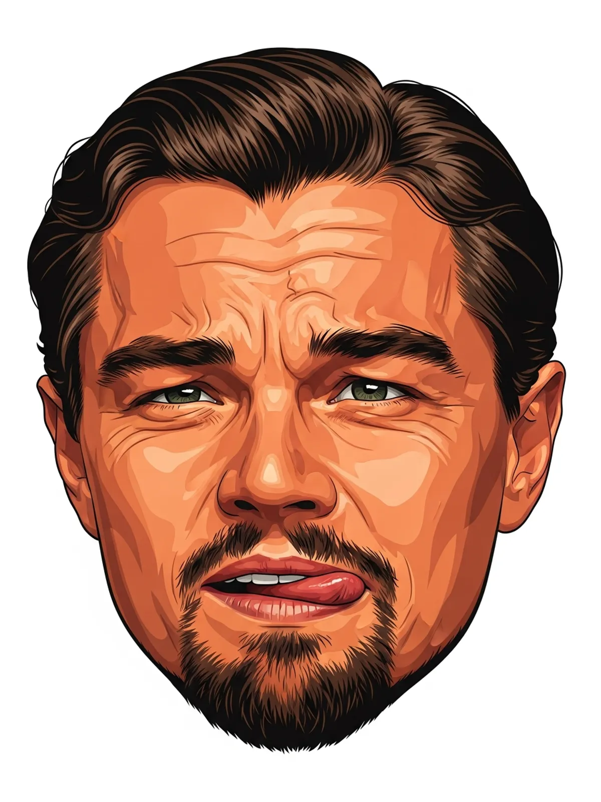 Leonardo Laughing T-Shirt Graphic Print Artwork Detail