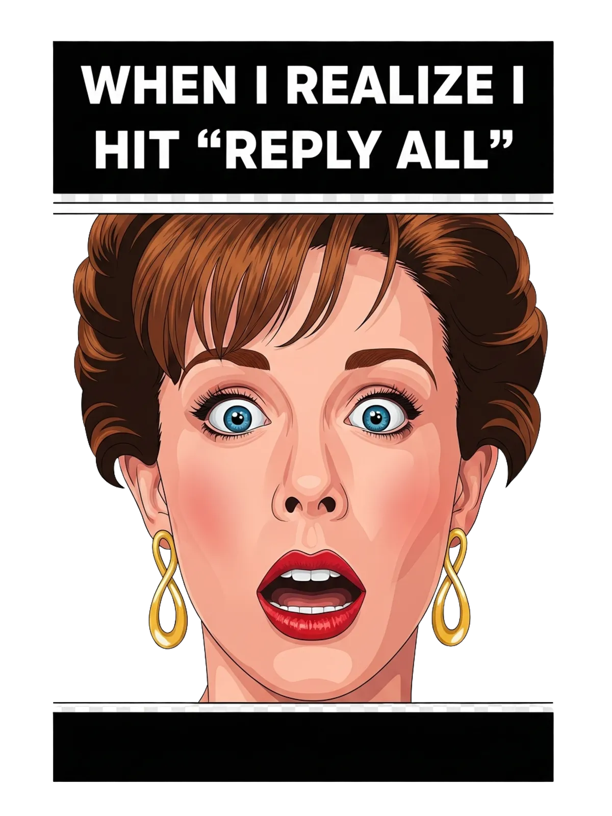Reply All Accident T-Shirt Graphic Print Artwork Detail
