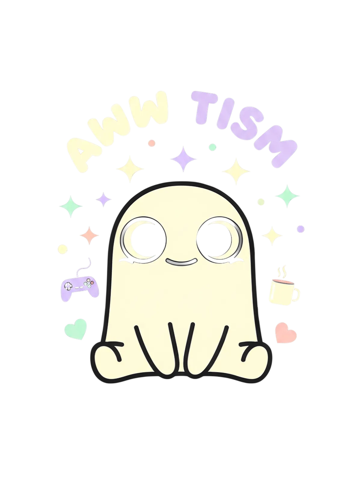 Aww Tism Wholesome Meme Graphic T-Shirt Graphic Print Artwork Detail
