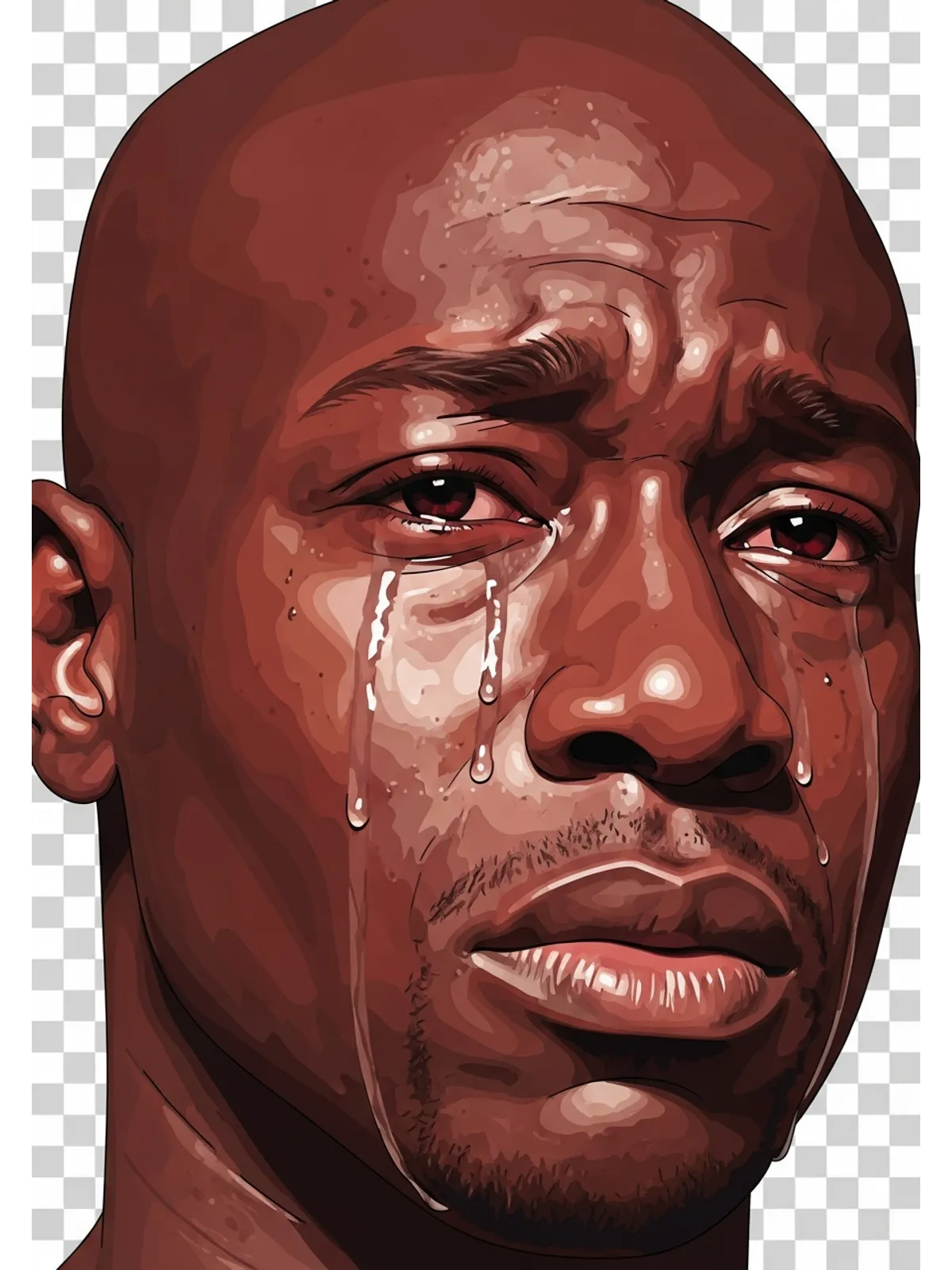 Crying Michael Jordan T-Shirt Graphic Print Artwork Detail