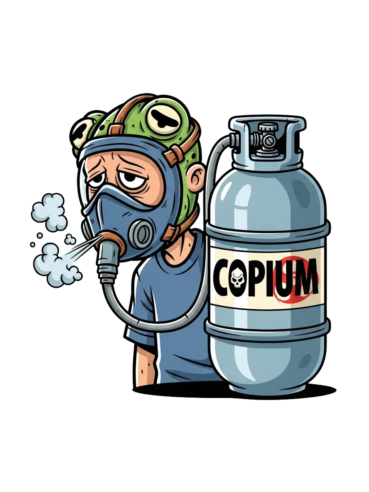 Copium Meme Tee T-Shirt Graphic Print Artwork Detail