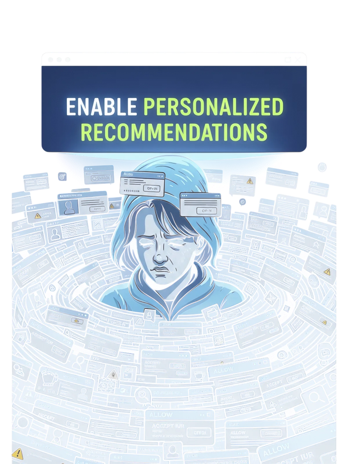 Enable Personalized Recs Meme Mug Graphic Print Artwork Detail