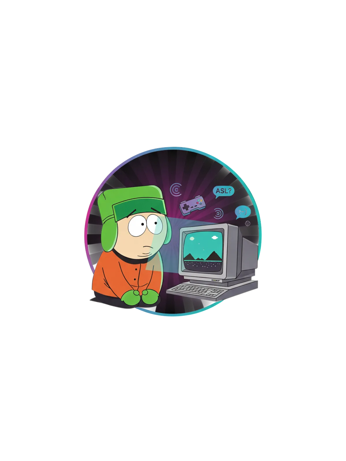 Kyle South Park Nostalgia Graphic Tee Graphic Print Artwork Detail