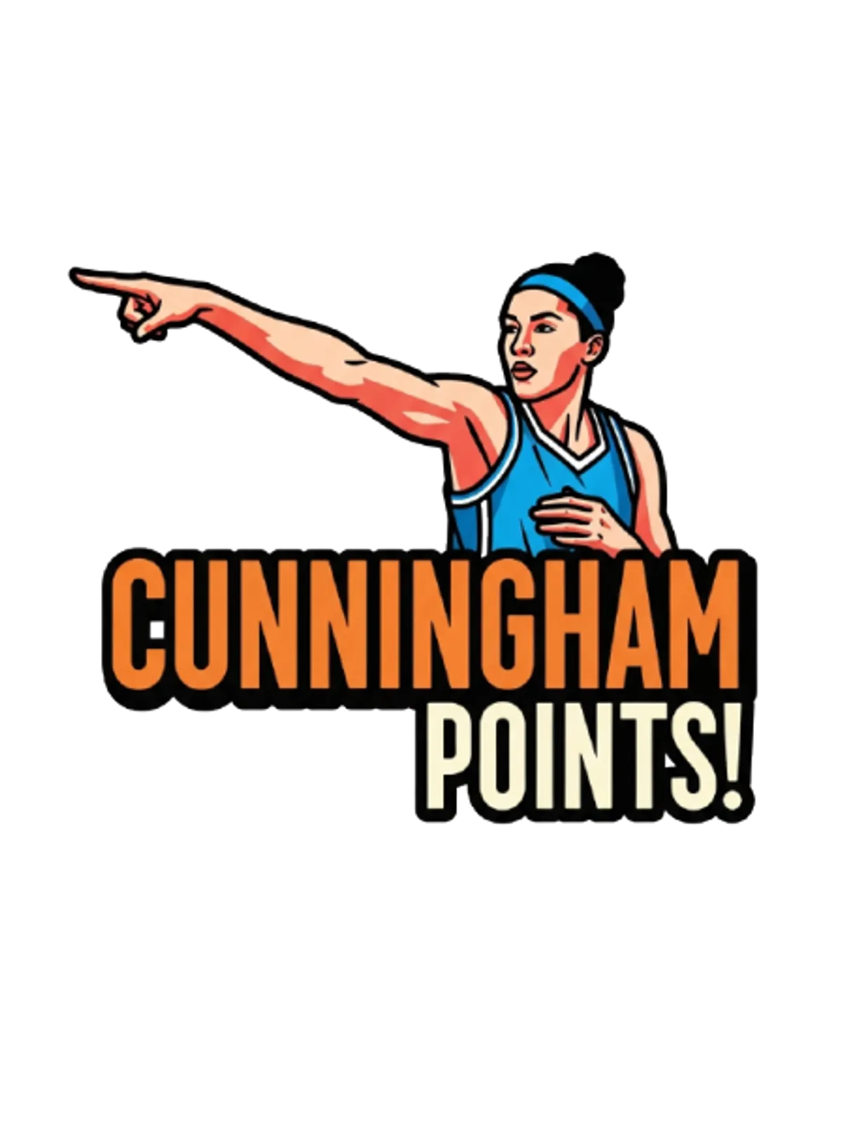 Cunningham Points! T-Shirt Graphic Print Artwork Detail