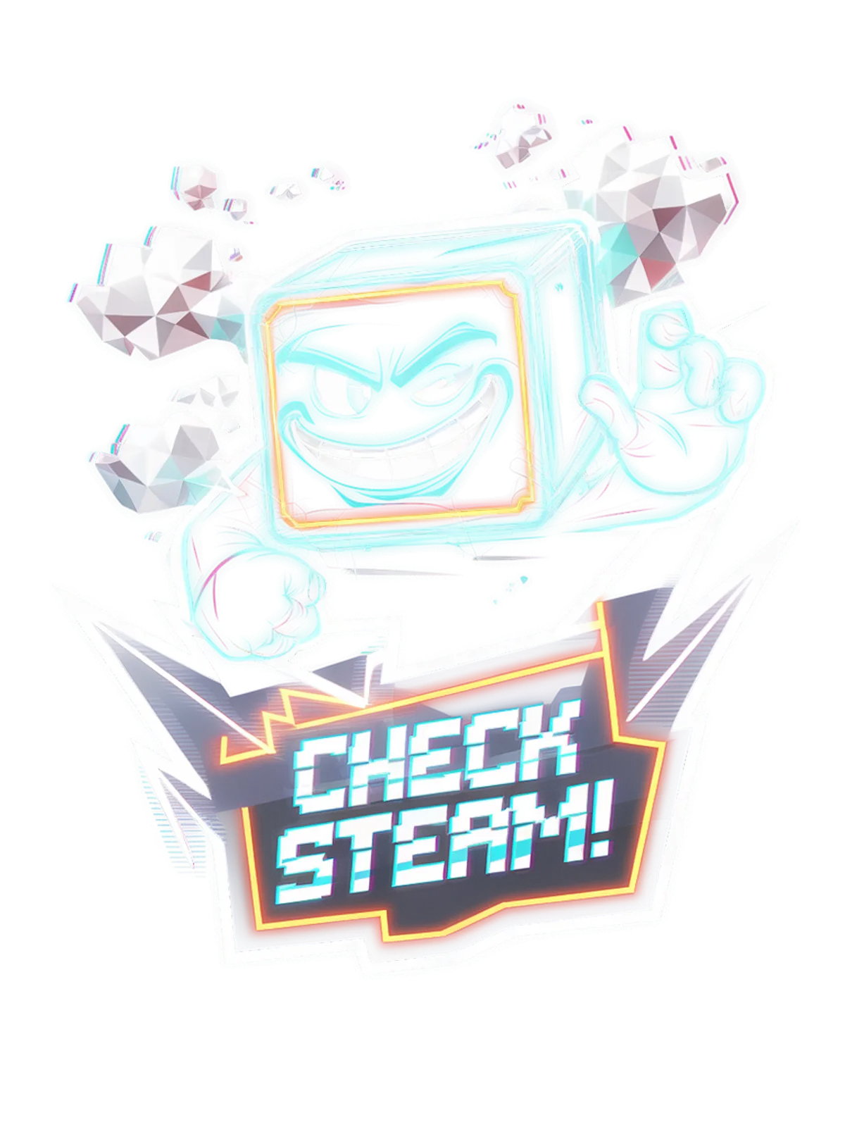 Check Steam Funny Gaming Hoodie Graphic Print Artwork Detail