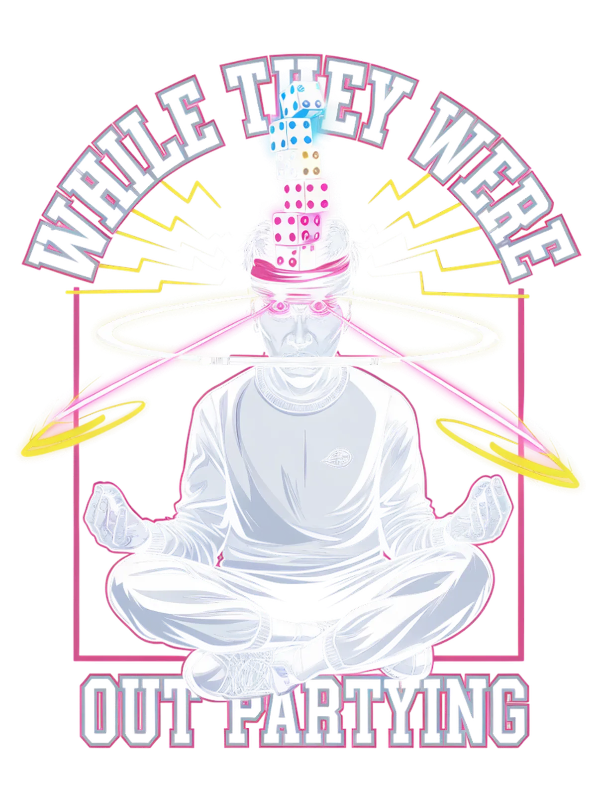 While They Were Partying Hoodie Graphic Print Artwork Detail