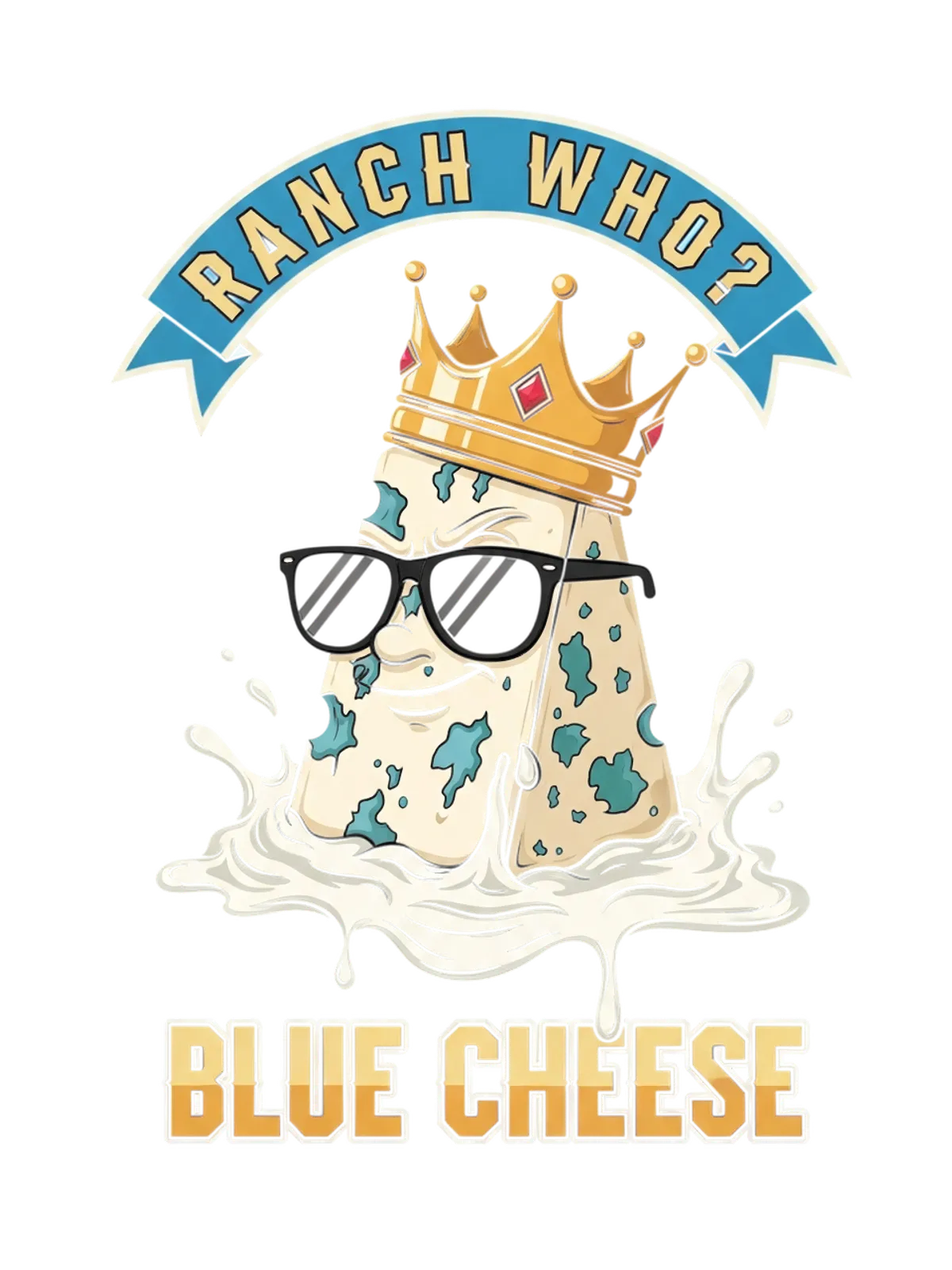 Blue Cheese Drip Graphic Tee Graphic Print Artwork Detail
